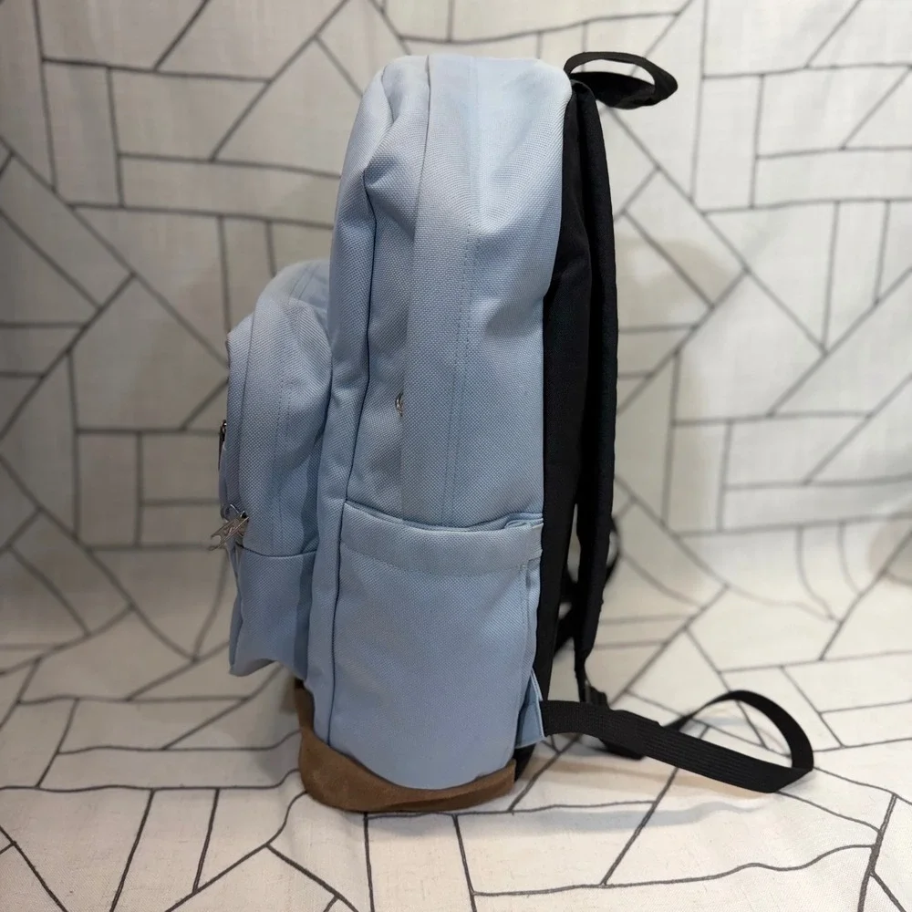 JanSport Right Pack Backpack One Size Light Blue Suede Bottom Classic School Bag